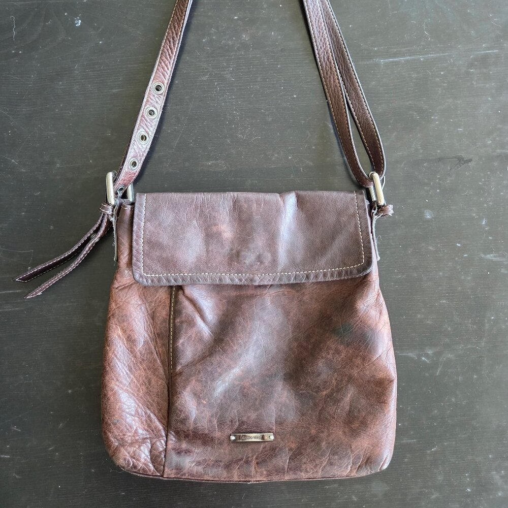 Vintage Claudio Ferrici Genuine Leather Messenger Bag